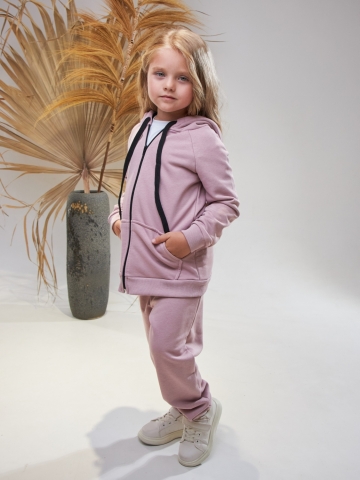 Купить оптом 328-ПУ. Костюм детский  на молнии, пудра хлопок 65%, 35% ПЭ, 3-х нитка без начеса 98,104,110,116 в Красноярске